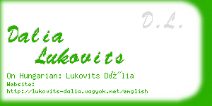 dalia lukovits business card